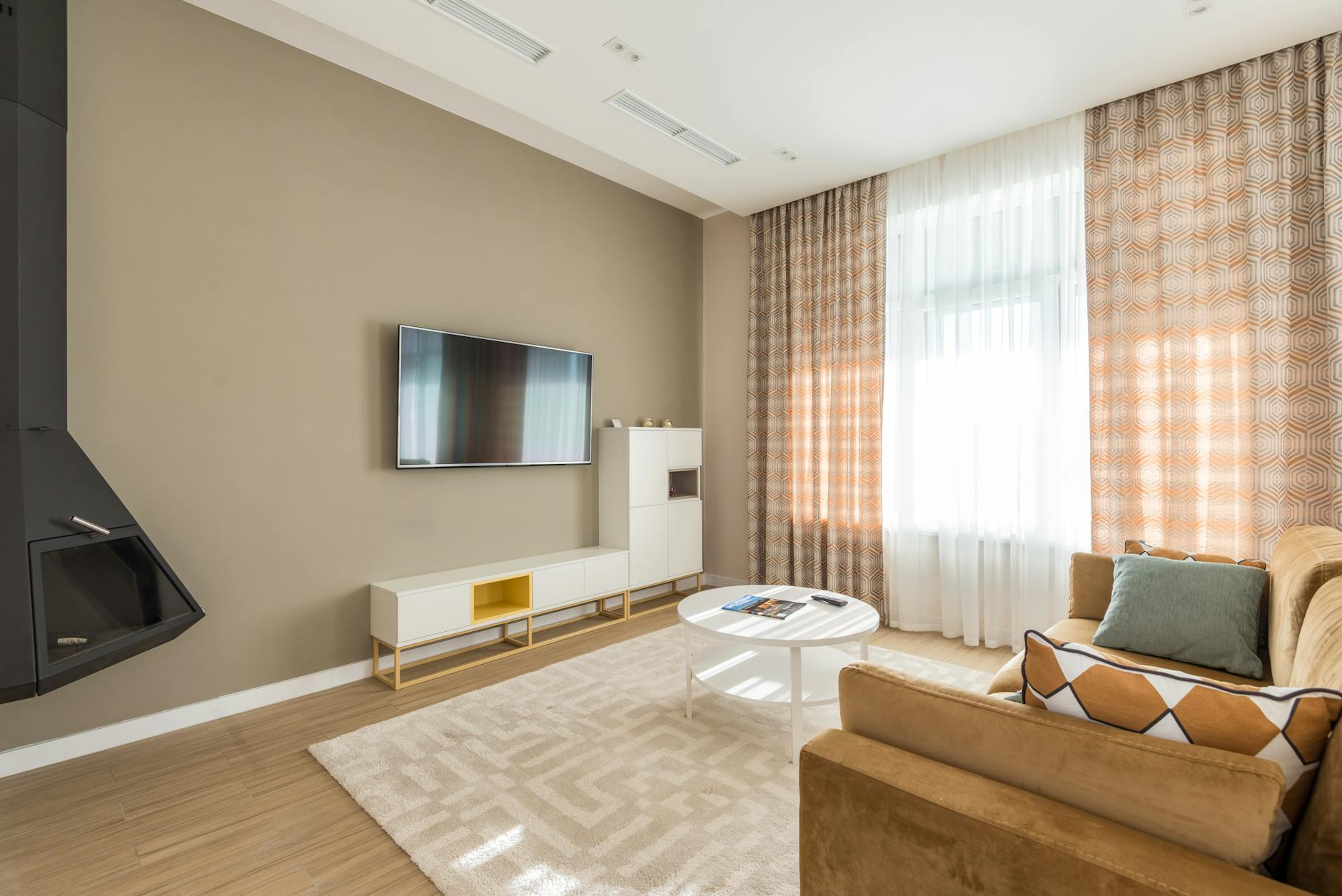 Elegant living room design by Dollop Designs